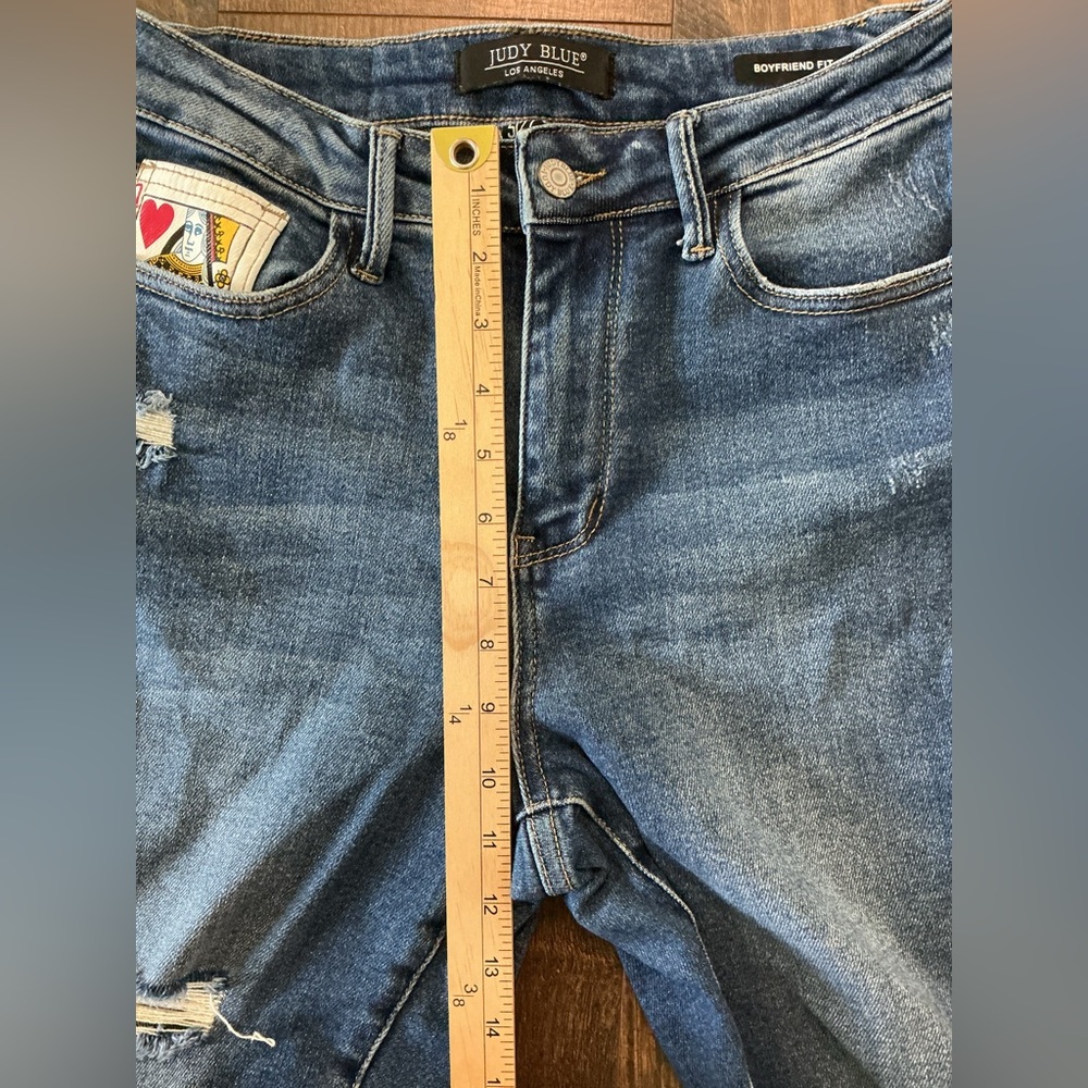 Judy Blue Women’s Boyfriend Fit Queen of Hearts Jeans (Size 5/27) - Picture 10 of 11